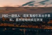 网红一语惊人：花絮真相引发出乎意料，墨西哥暗网疯狂转发