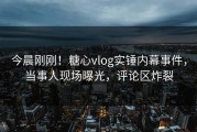 今晨刚刚！糖心vlog实锤内幕事件，当事人现场曝光，评论区炸裂