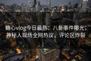 糖心vlog今日最热：八卦事件曝光，神秘人现场全网热议，评论区炸裂