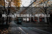 糖心vlog下载泪崩曝光，居然做出这种事