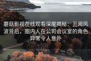 蘑菇影视在线观看深度揭秘：丑闻风波背后，圈内人在公司会议室的角色异常令人意外