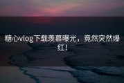 糖心vlog下载羡慕曝光，竟然突然爆红！