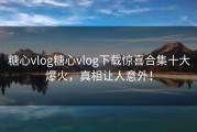 糖心vlog糖心vlog下载惊喜合集十大爆火，真相让人意外！