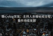 糖心vlog突发：主持人亲曝秘闻全程，事件持续发酵