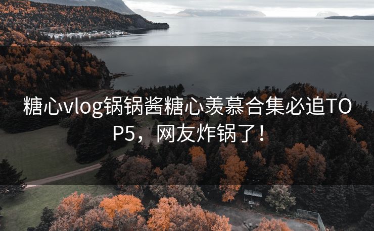糖心vlog锅锅酱糖心羡慕合集必追TOP5，网友炸锅了！
