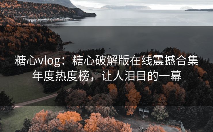 糖心vlog：糖心破解版在线震撼合集年度热度榜，让人泪目的一幕