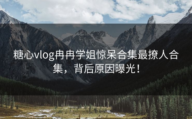 糖心vlog冉冉学姐惊呆合集最撩人合集，背后原因曝光！