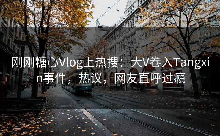 刚刚糖心Vlog上热搜：大V卷入Tangxin事件，热议，网友直呼过瘾