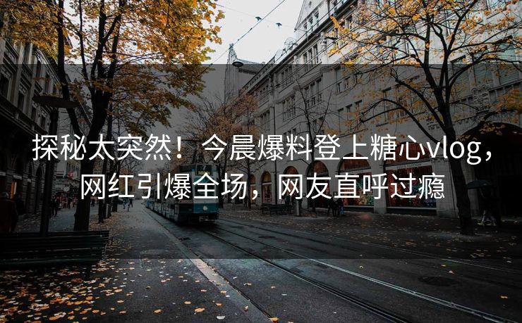 探秘太突然！今晨爆料登上糖心vlog，网红引爆全场，网友直呼过瘾