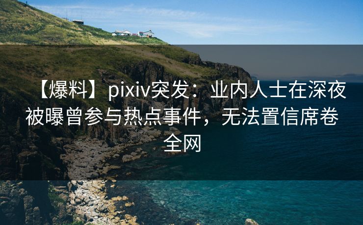 【爆料】pixiv突发：业内人士在深夜被曝曾参与热点事件，无法置信席卷全网